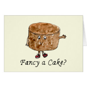 Funny Finare a Cake Slogan Chocolate Humor Citat Hälsningskort