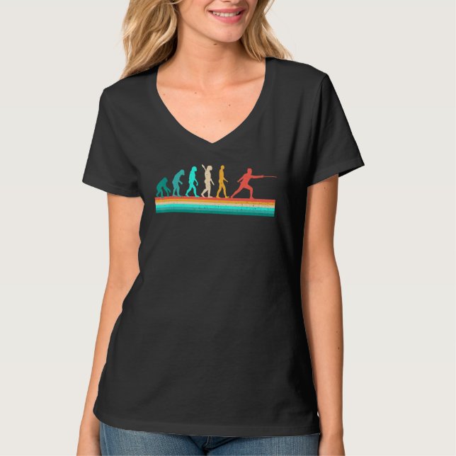 Funny Fince Swordsman Fenceflung Fläkt Player Coac T Shirt (Framsida)