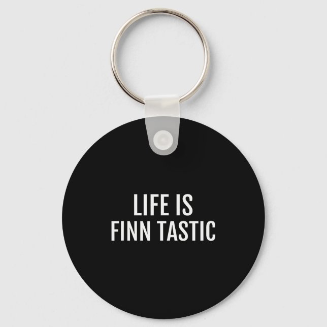 Funny Finnish Finland Quote Shirt _ Lie Is Finn Ta Nyckelring (Framsida)