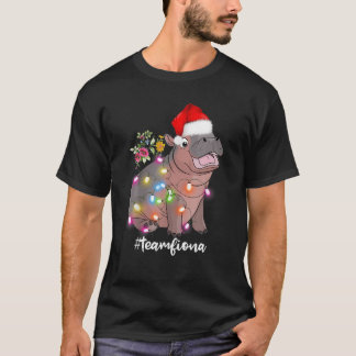 Funny Fiona The Hippo Baby Christmas Lights T Shirt
