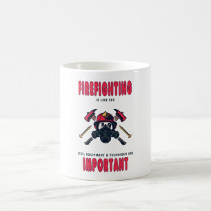 Funny Fire Department som säger Gift Firefighter Kaffemugg