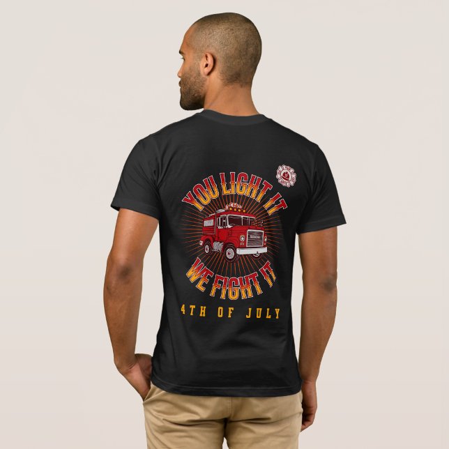 Funny Firefighter 4th of July T Shirt (Skapare uppladdad)