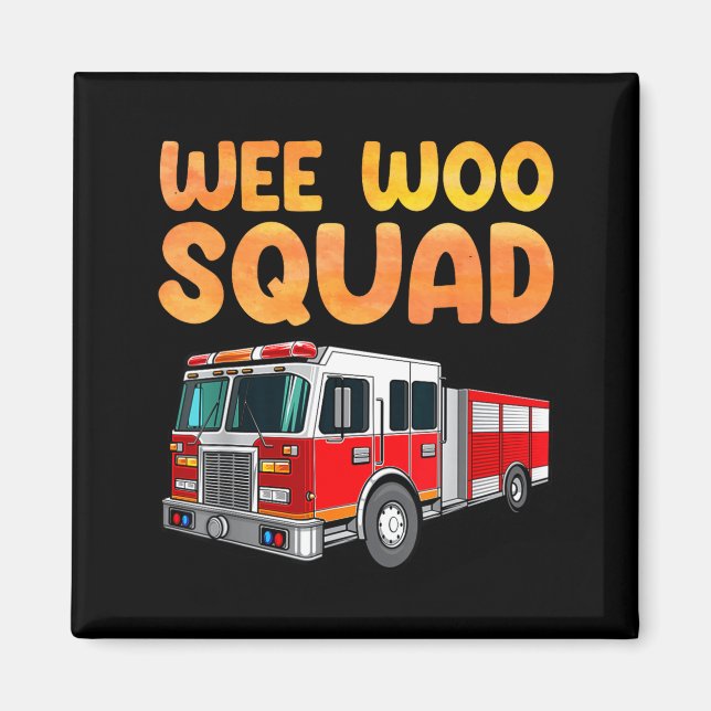 Funny Firefighter Art For Kids Men Women Fireman F Magnet (Framsidan)
