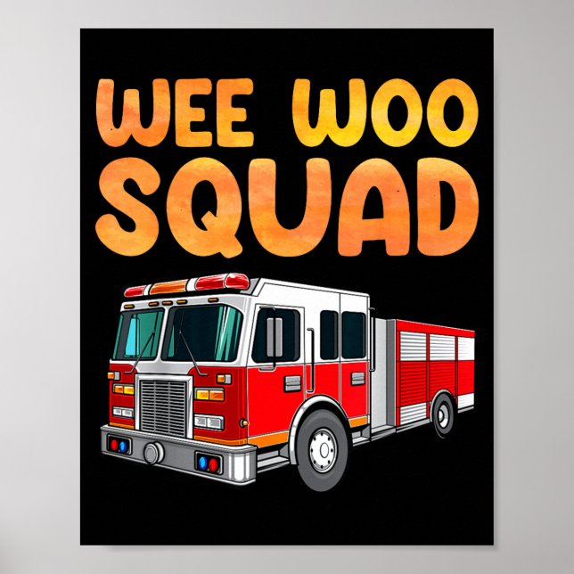 Funny Firefighter Art For Kids Men Women Fireman F Poster (Framsidan)
