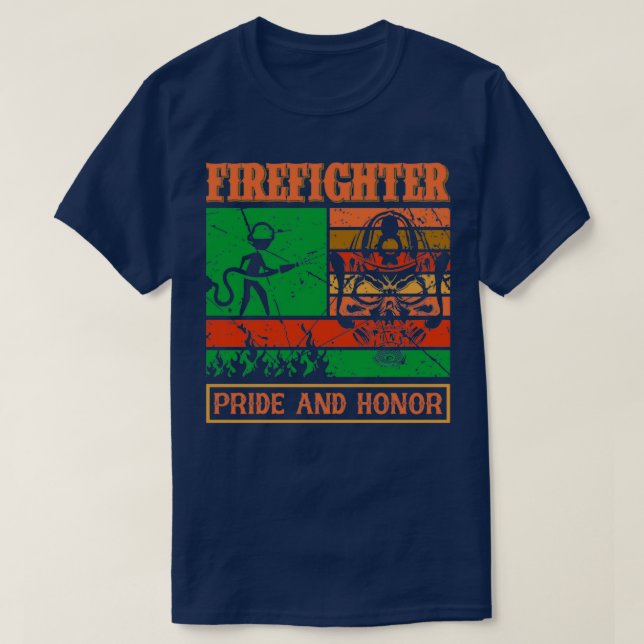 Funny Firefighter citerar Firefighter Pride och Ho T Shirt (Design framsida)