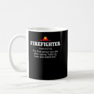 Funny Firefighter-definition Kaffemugg