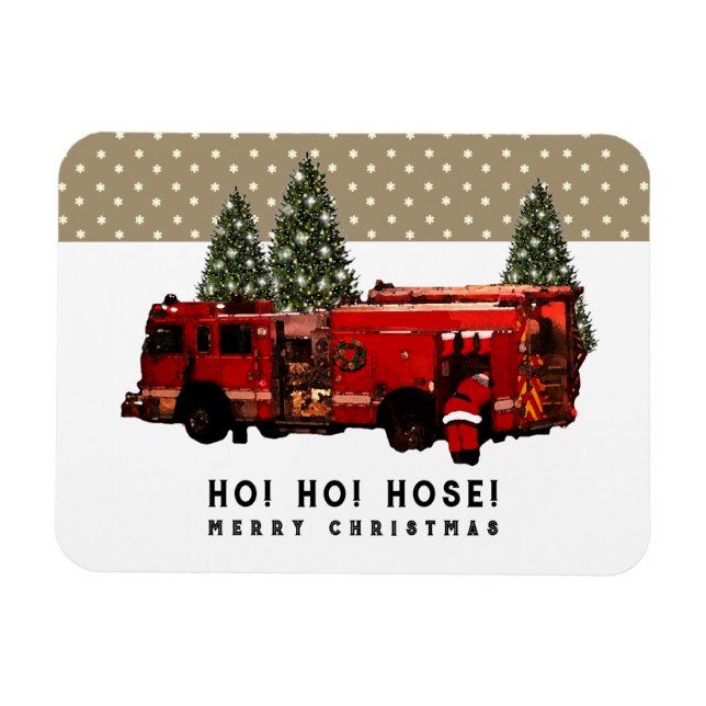 Funny Firefighter Helgdag Gift Magnet (Horisontell)