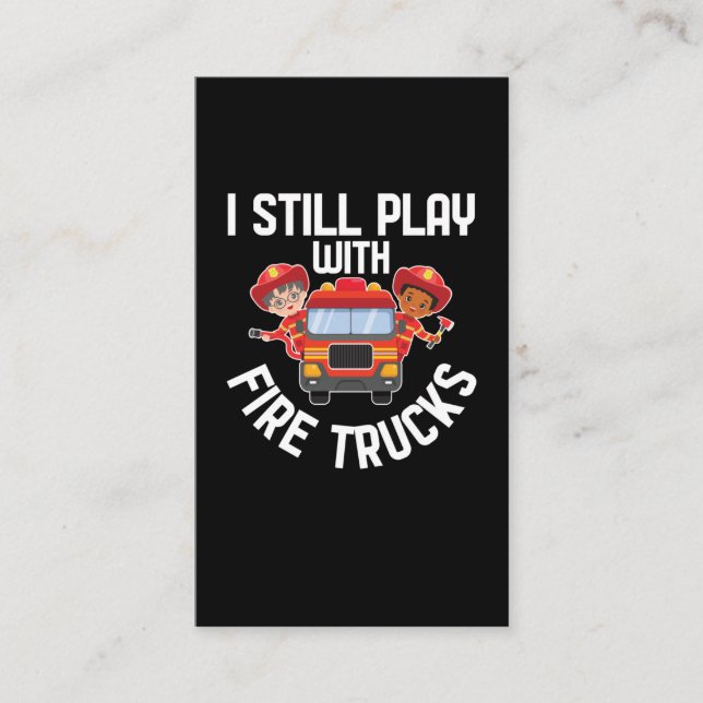 Funny Firefighter Manar Witty Fireman Visitkort (Framsida)