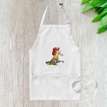 Funny Firefighter med Akutet Responder Förkläde<br><div class="desc">Koka lite skratt med den här tecknaden. Med en humoristisk brandmansdesign är det perfekt för grillning,  bakning eller brandhuspakar. En roligt för brandmän,  mat älskare eller någon som tycker om att lägga till en lekfull beröring i köket eller BBQ-växeln.</div>