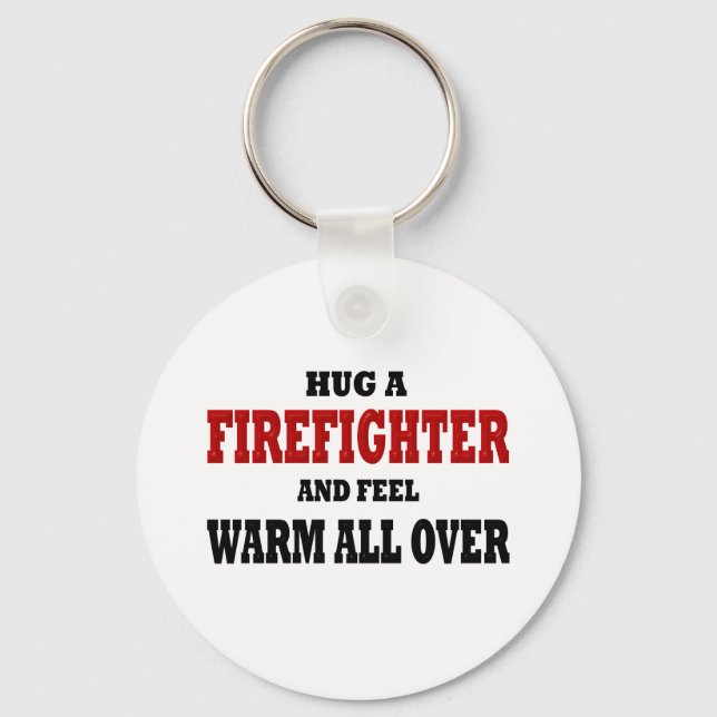 Funny Firefighter Nyckelring (Framsida)