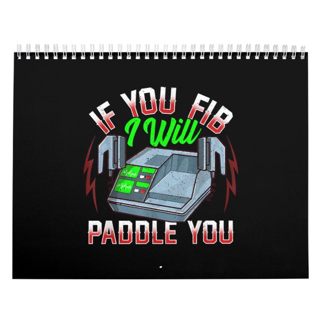 Funny FireFighter-polisdefibrillator Kalender (Omslag)