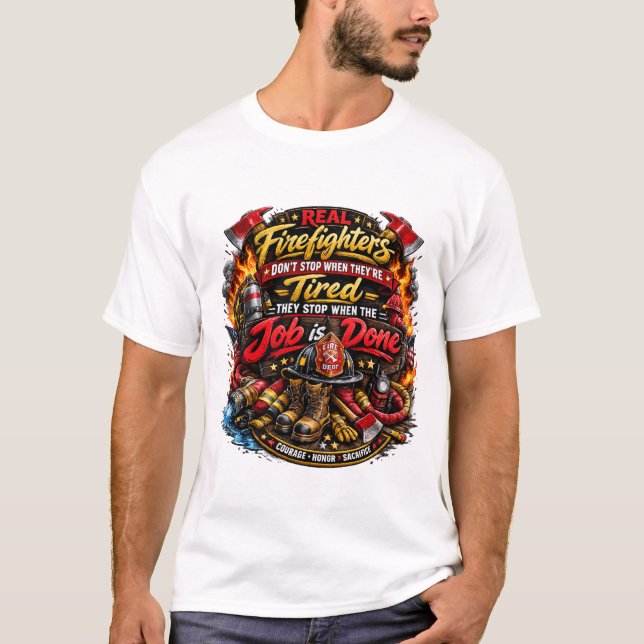 Funny Firefighter Quote T-Shirt Design (Framsida)