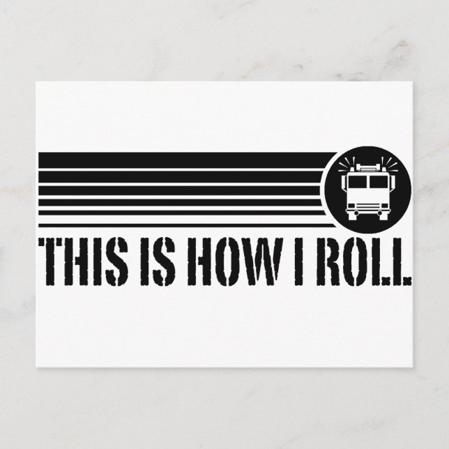 Funny Firefighter Vykort (Framsida)