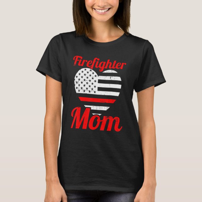 Funny Firemen Firefighter Mamma Fireman Mamma Mor' T Shirt (Framsida)