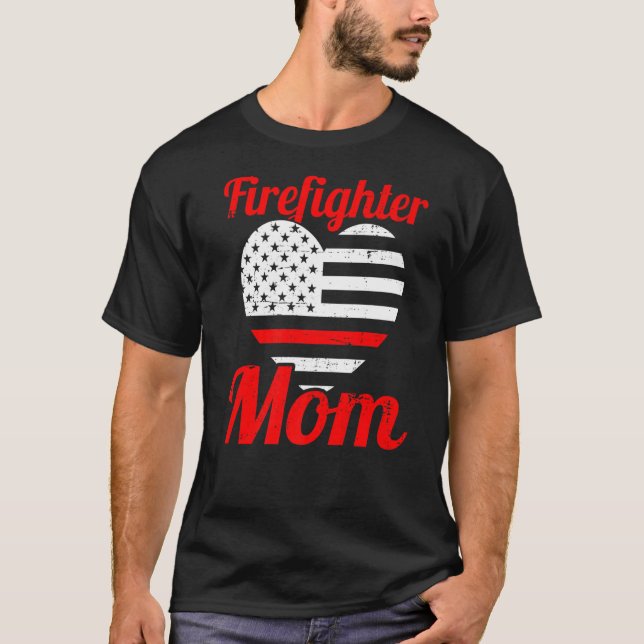 Funny Firemen Firefighter Mamma Fireman Mamma Mor' T Shirt (Framsida)