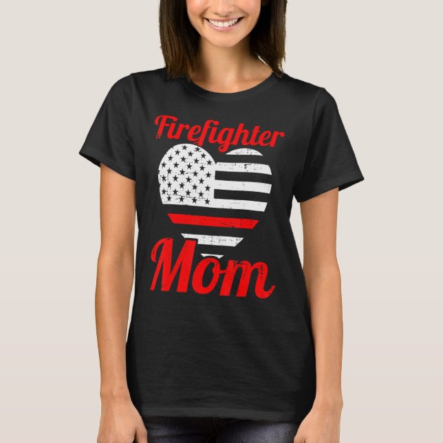 Funny Firemen Firefighter Mamma Fireman Mamma Mor' T Shirt (Framsida)