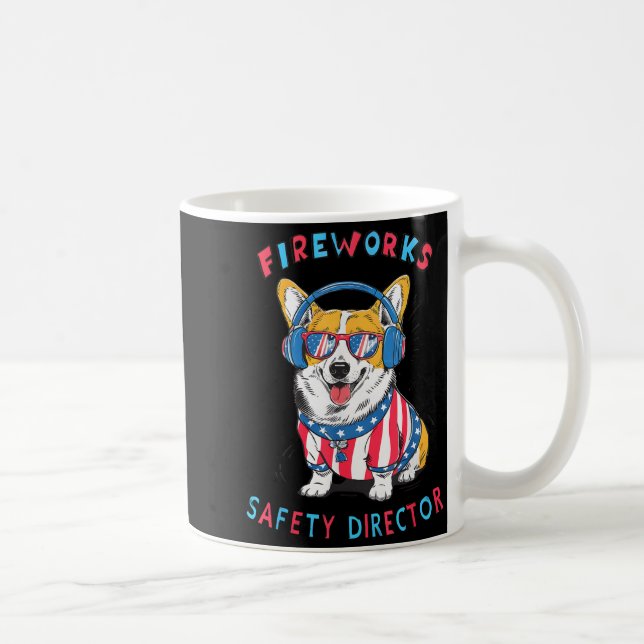 Funny Fireworks Safety Director Dog Technician Exp Kaffemugg (Höger)