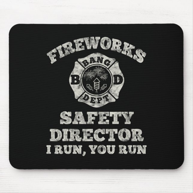 Funny Fireworks Safety Director Firefighter Americ Musmatta (Framsidan)