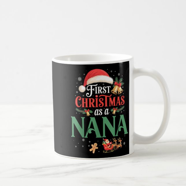 Funny First Christmas As A Nana Matching Family Xm Kaffemugg (Höger)