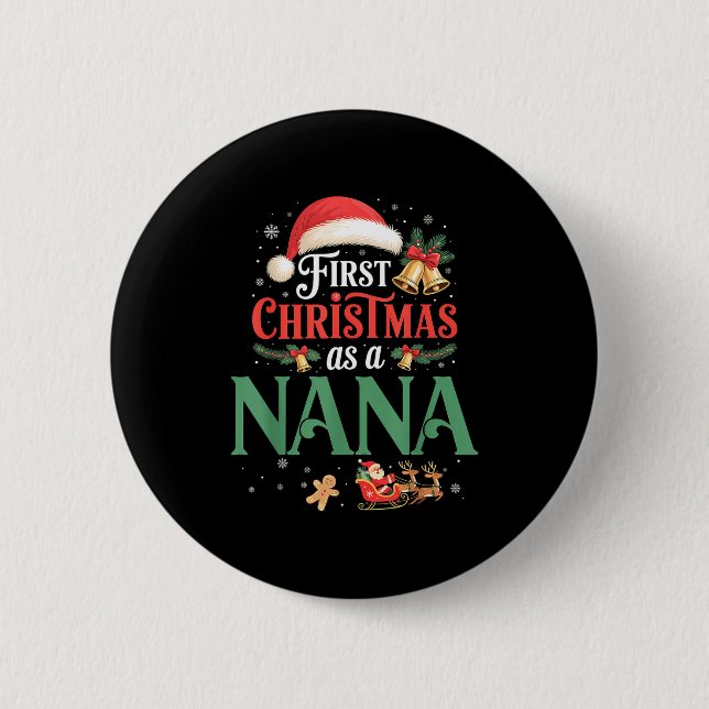 Funny First Christmas As A Nana Matching Family Xm Knapp (Framsida)