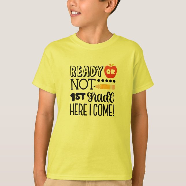 Funny First Klass Back to school Gift T Shirt (Framsida)