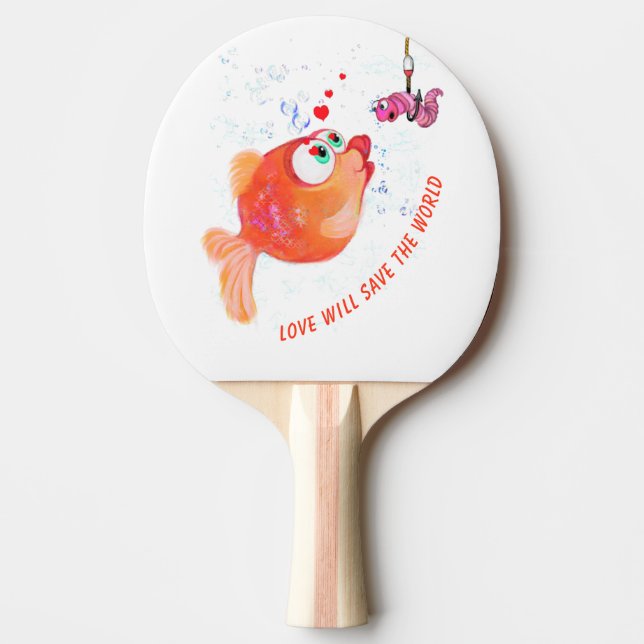 Funny Fish and Mask Ping Pong Paddle - Anpassnings Pingisracket (Framsidan)