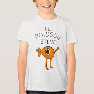 Funny Fish Le Poisson Steve För barn Women Manar T Shirt