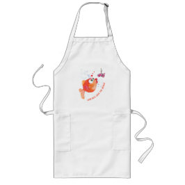 Funny Fish och Mask Kärlek Romantic Apron Långt Förkläde