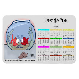 Funny Fish Story 2024 Calendar Photo Magnet