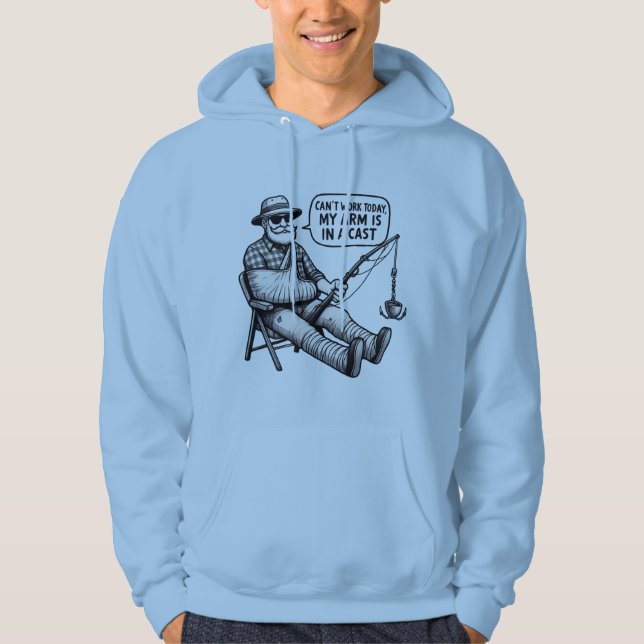 Funny Fisherman “Cast” Excuse Hoodie (Framsida)