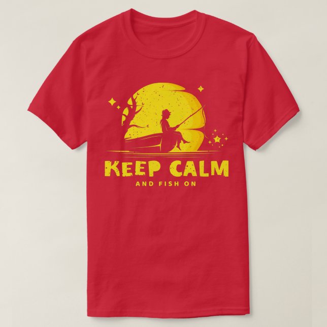 Funny Fisherman   Dream Fishing  Keep Calm and Fis T Shirt (Design framsida)