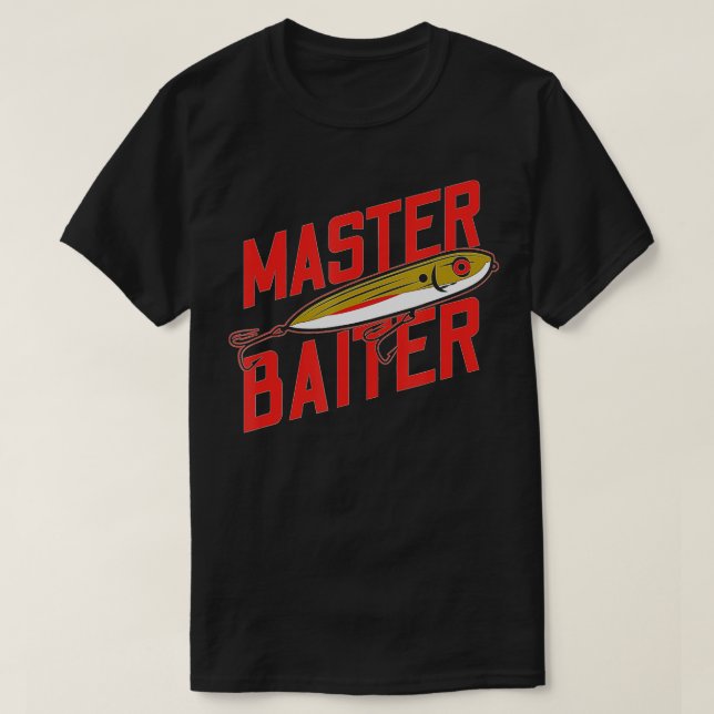 Funny Fisherman Master Baiter T Shirt (Design framsida)