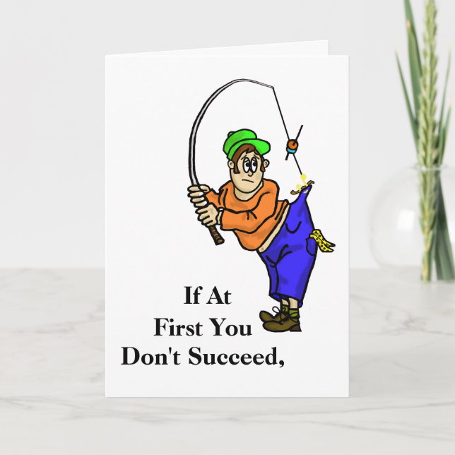 Funny Fisherman Pension Card Kort (Framsida)