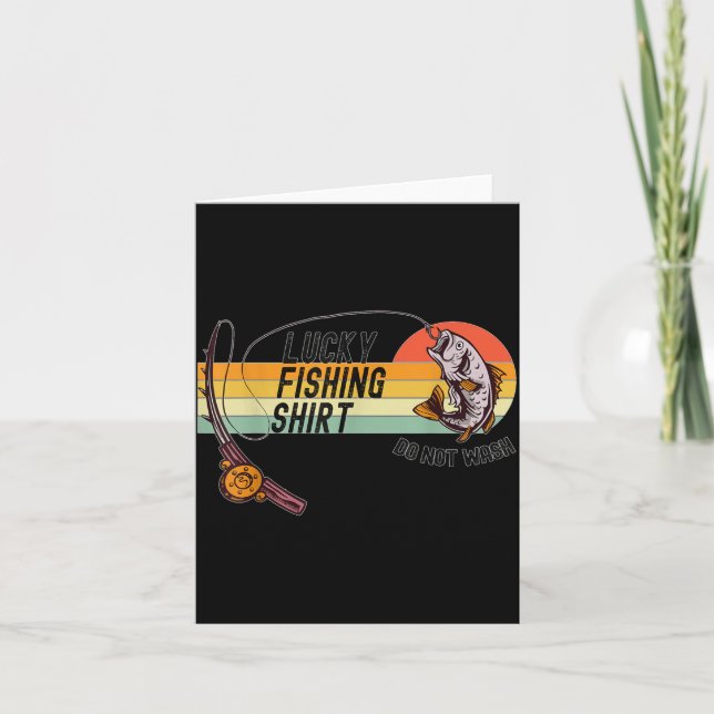 Funny Fisherman's Lucky Fishing Shirt - Do Not Wa- Kort (Framsida)