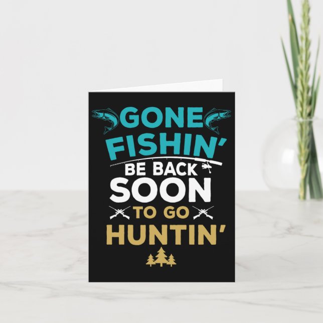 Funny FishHunter Hunting Fisherman Gift Kort (Framsida)