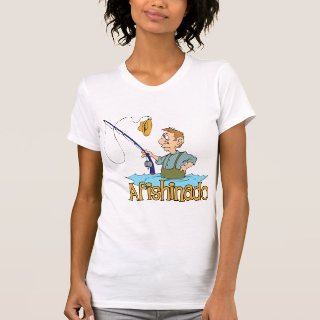 Funny Fishing AFishinado T-shirt (Framsida)