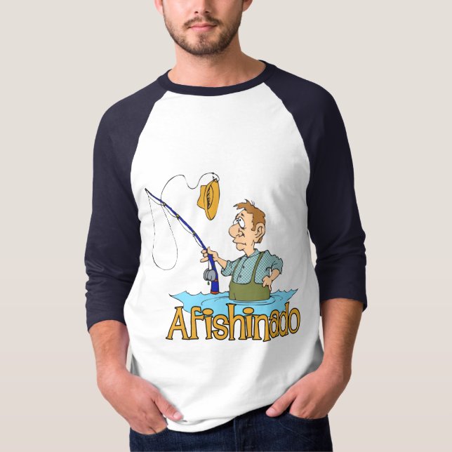 Funny Fishing AFishinado T Shirt (Framsida)