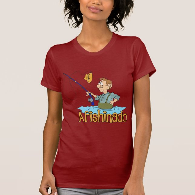 Funny Fishing AFishinado Tee Shirt (Framsida)