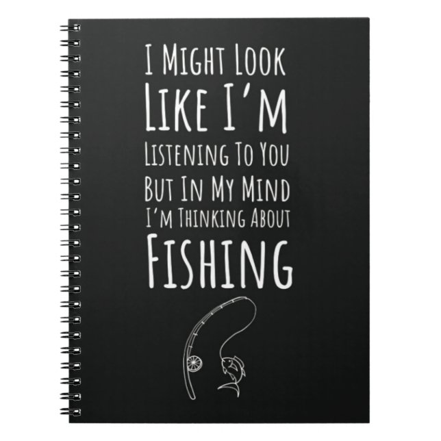 Funny Fishing Gifts Humorous Fisherman Hobby Sport Anteckningsbok (Framsidan)