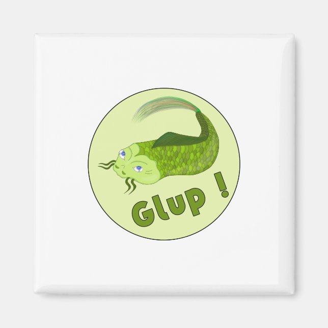 Funny Fishing Glup Magnet (Framsidan)