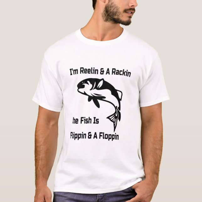 Funny Fishing Jingle T-Shirt (Framsida)