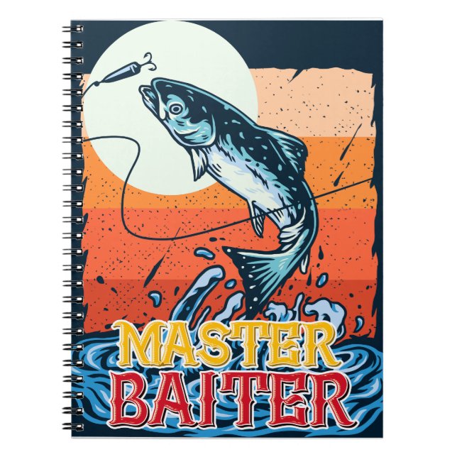 Funny Fishing Master Baiter Anteckningsbok (Framsidan)