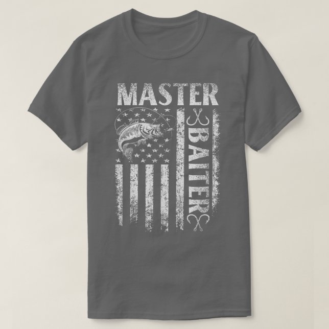 Funny Fishing Master Baiter T Shirt (Design framsida)