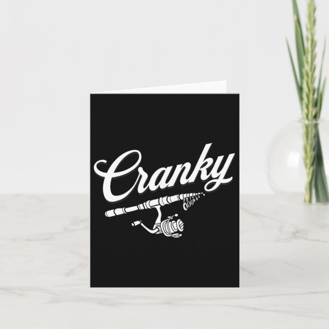 Funny Fishing Reel Pun Shirt Kort (Framsida)