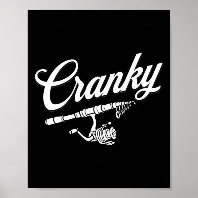 Funny Fishing Reel Pun Shirt Poster (Framsidan)