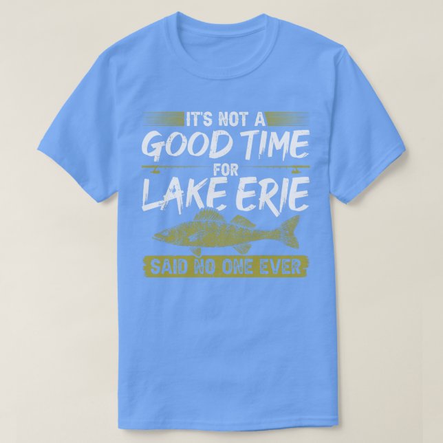 Funny Fishing Sjö Erie Walleye T Shirt (Design framsida)