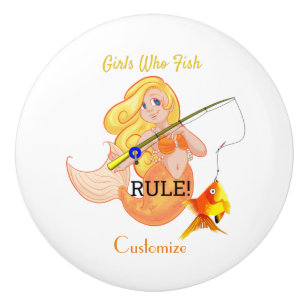 Funny Fishing Sjöjungfru Girl Thunder_Cove Knopp