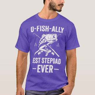 Funny Fishing Stepdad Best Stepdad Aldrig Fish T Shirt