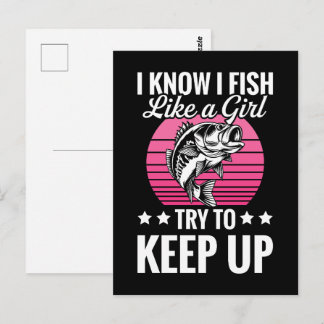 Funny Fishing Theme Vykort