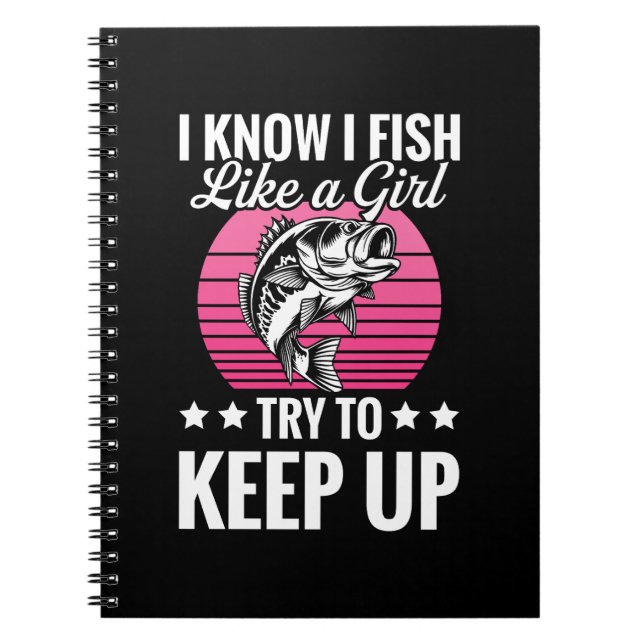 Funny Fishing Themed Anteckningsbok (Framsidan)